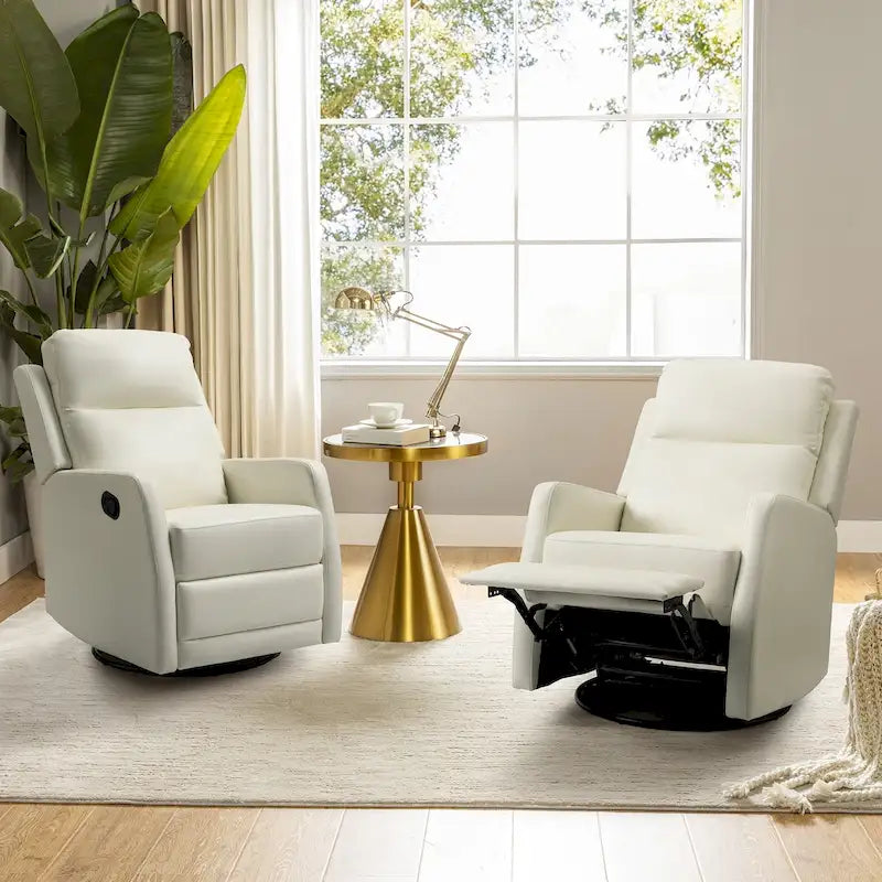 Fauteuil à bascule manuel/fauteuil inclinable pivotant en similicuir moderne