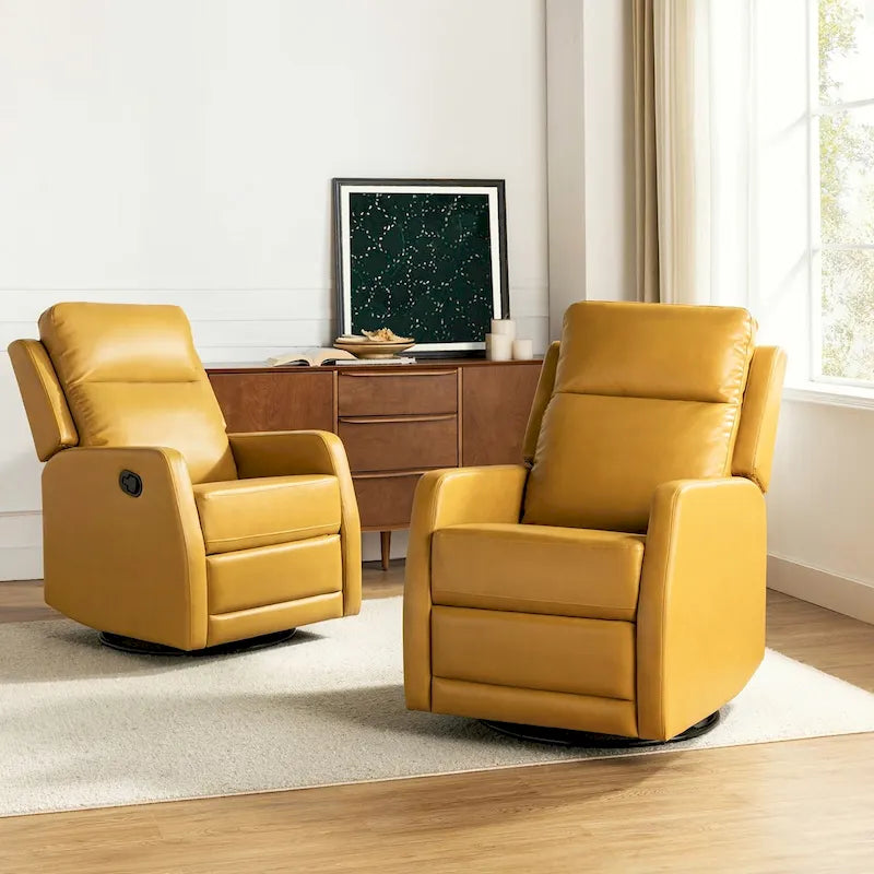 Fauteuil à bascule manuel/fauteuil inclinable pivotant en similicuir moderne