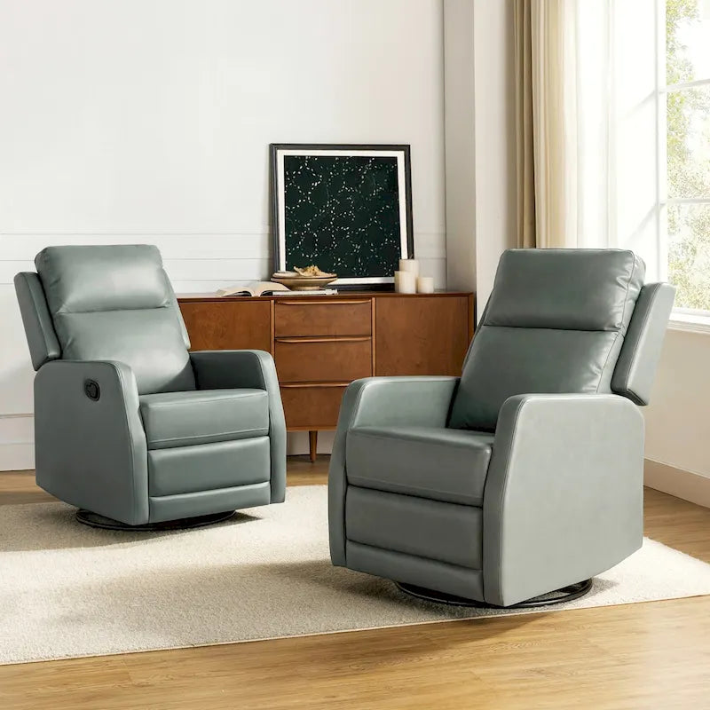 Fauteuil à bascule manuel/fauteuil inclinable pivotant en similicuir moderne