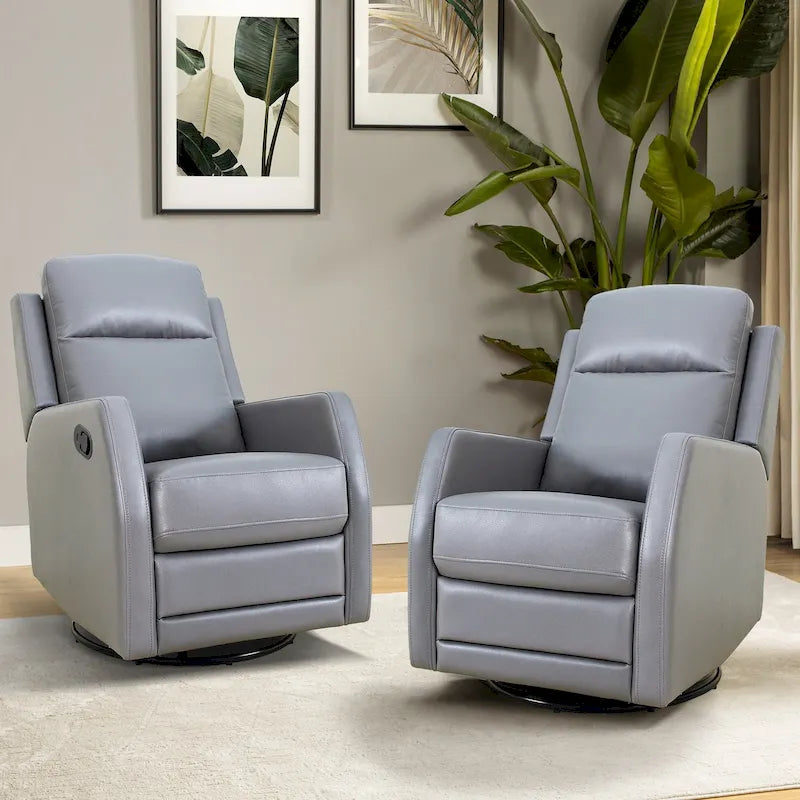 Fauteuil à bascule manuel/fauteuil inclinable pivotant en similicuir moderne