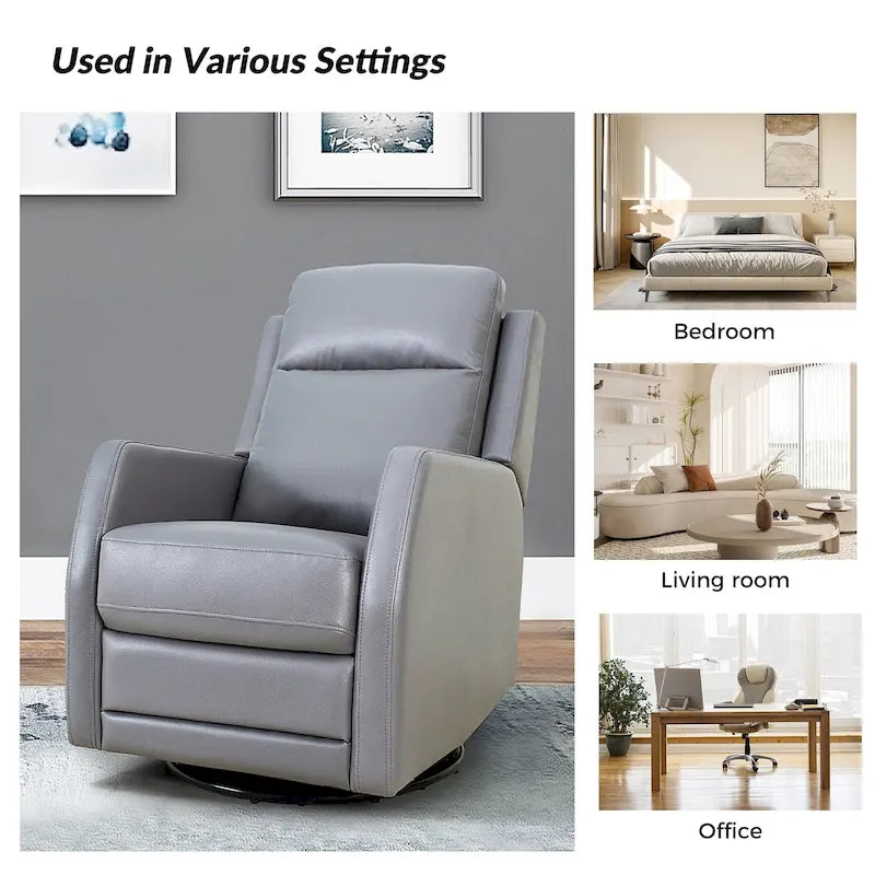 Fauteuil à bascule manuel/fauteuil inclinable pivotant en similicuir moderne