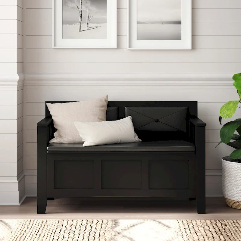 Banc d'entrée coffre en bois Dahlia