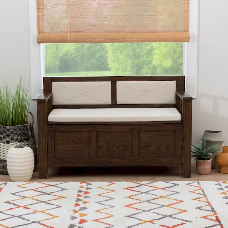 Banc d'entrée coffre en bois Dahlia