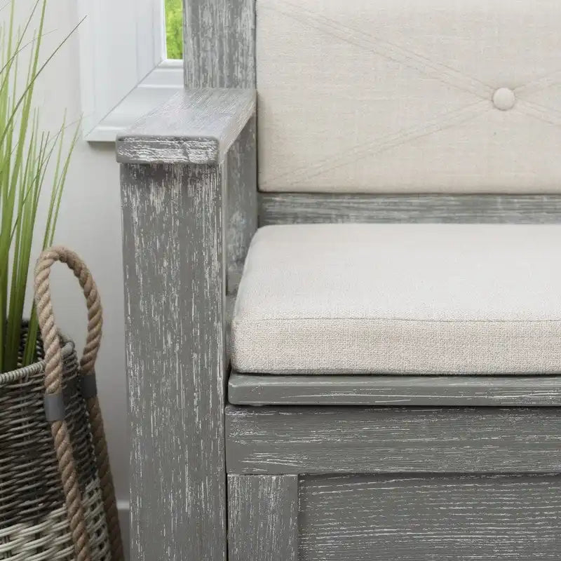 Banc d'entrée coffre en bois Dahlia