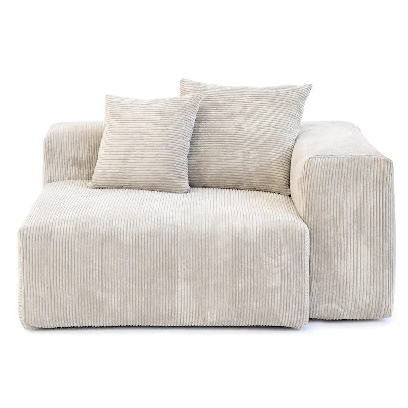 Canapé moderne en forme de L avec housse de coussin amovible