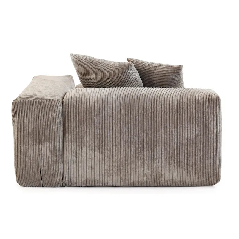 Canapé moderne en forme de L avec housse de coussin amovible