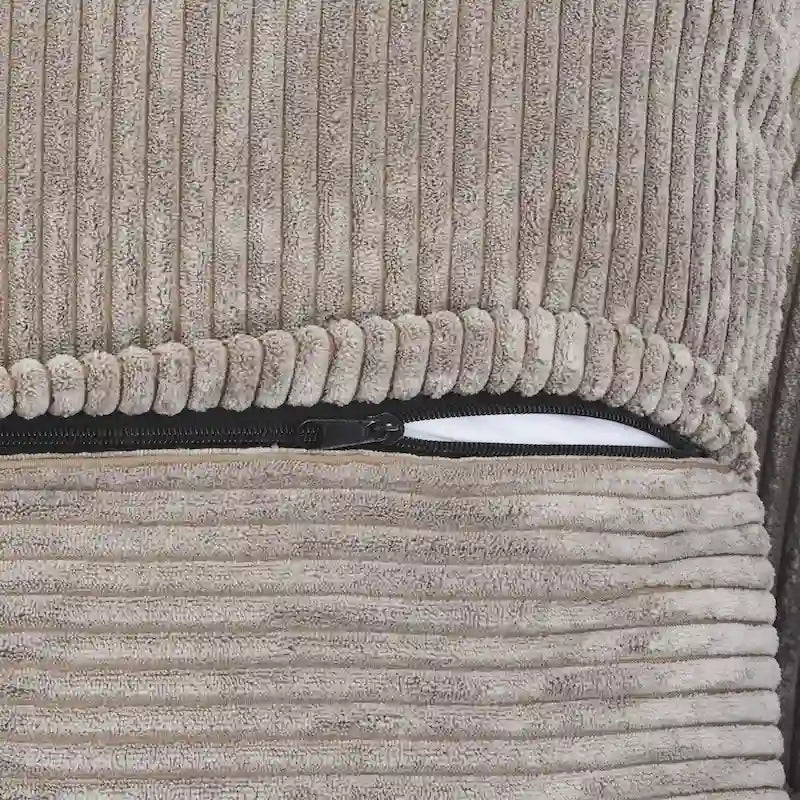 Canapé moderne en forme de L avec housse de coussin amovible