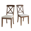 Chaises de salle à manger en bois de style fermier (lot de 2)