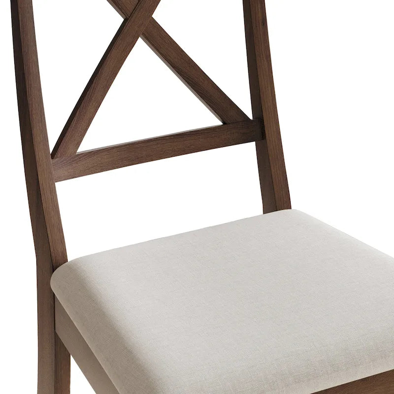 Chaises de salle à manger en bois de style fermier (lot de 2)