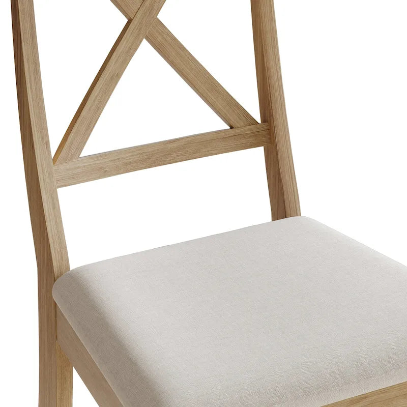 Chaises de salle à manger en bois de style fermier (lot de 2)