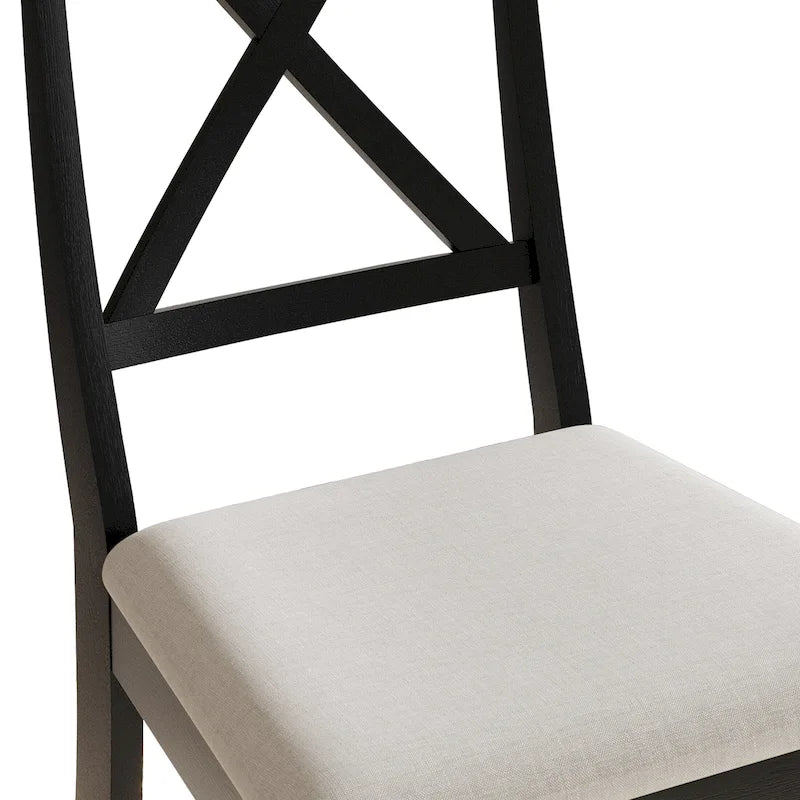 Chaises de salle à manger en bois de style fermier (lot de 2)