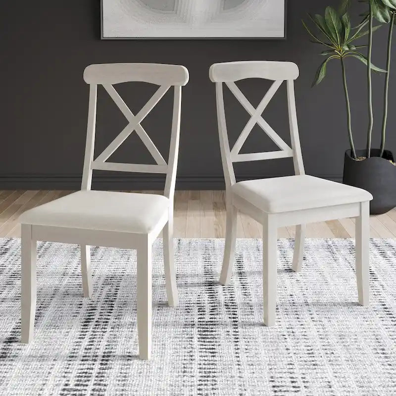 Chaises de salle à manger en bois de style fermier (lot de 2)