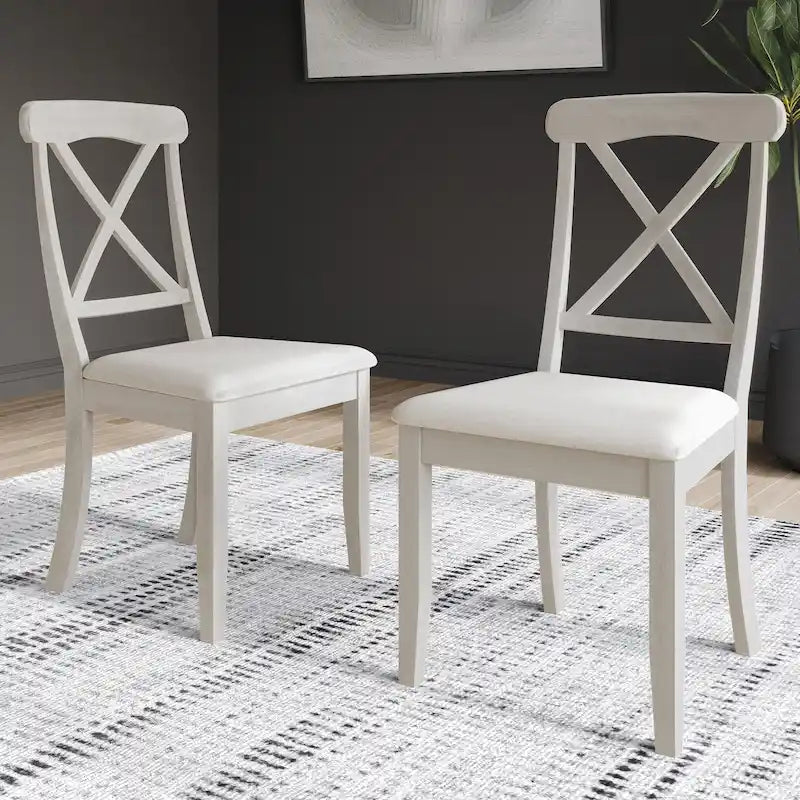 Chaises de salle à manger en bois de style fermier (lot de 2)