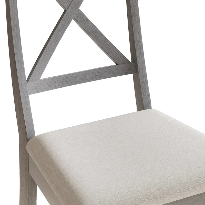 Chaises de salle à manger en bois de style fermier (lot de 2)