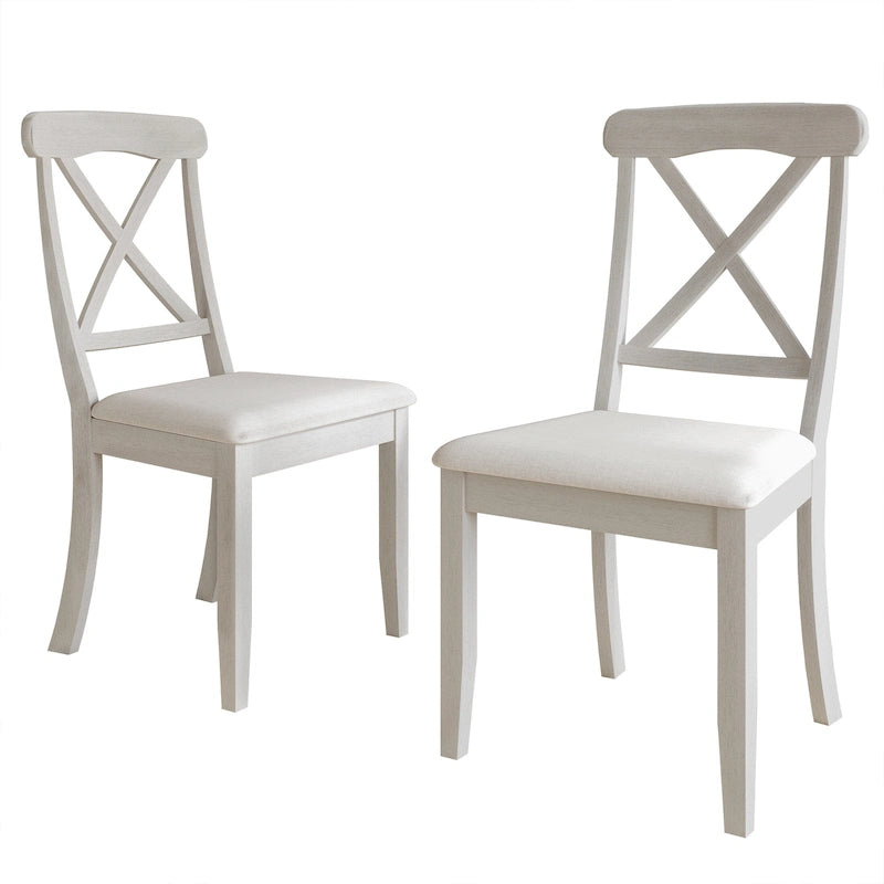 Chaises de salle à manger en bois de style fermier (lot de 2)