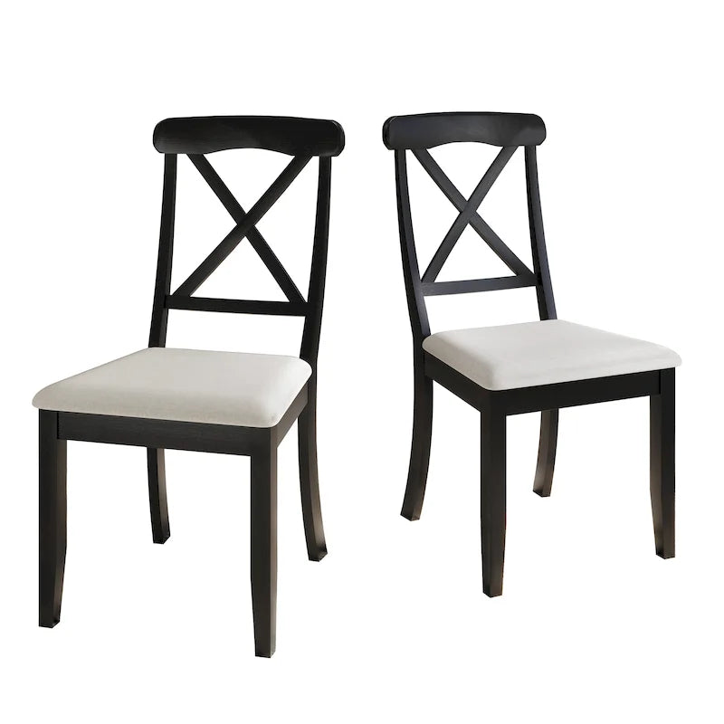 Chaises de salle à manger en bois de style fermier (lot de 2)