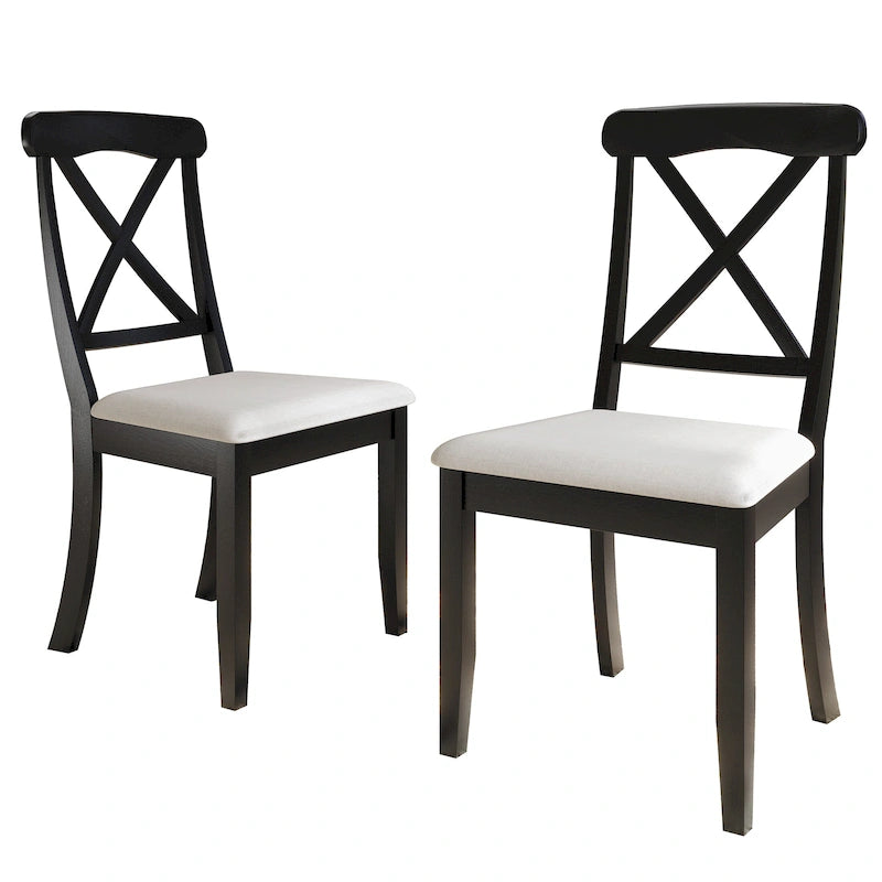 Chaises de salle à manger en bois de style fermier (lot de 2)