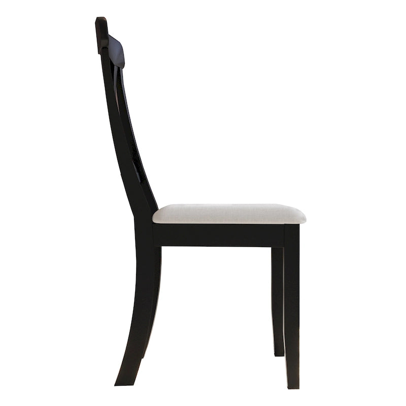 Chaises de salle à manger en bois de style fermier (lot de 2)