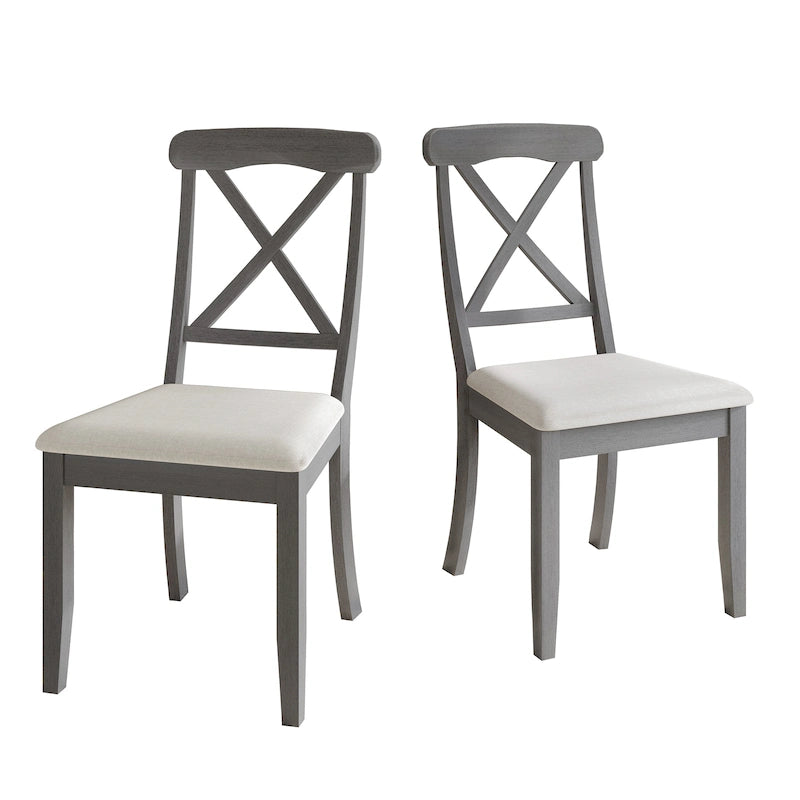Chaises de salle à manger en bois de style fermier (lot de 2)