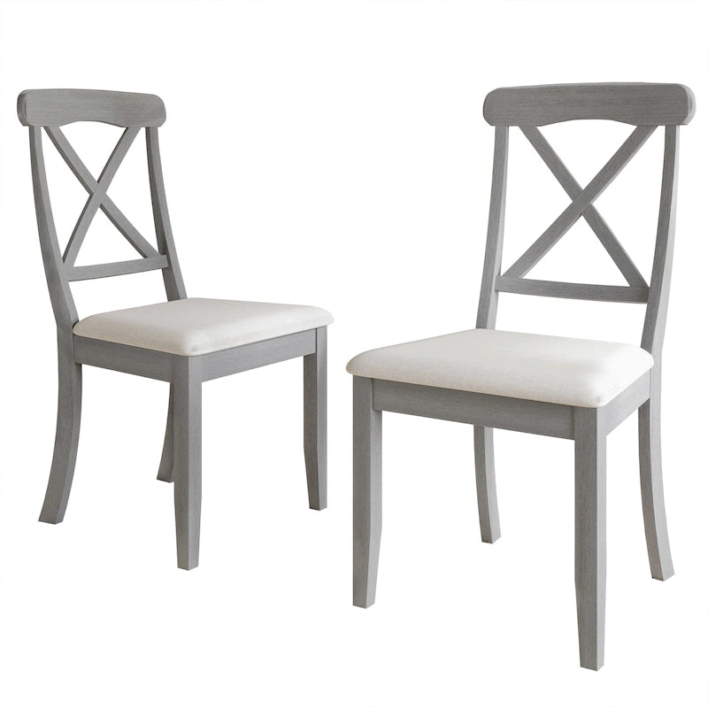 Chaises de salle à manger en bois de style fermier (lot de 2)