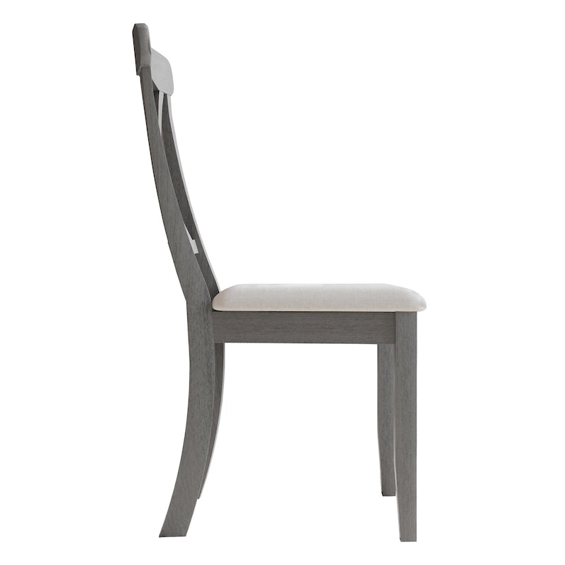 Chaises de salle à manger en bois de style fermier (lot de 2)