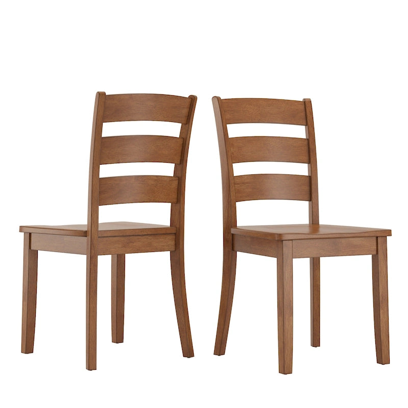 Chaises de salle à manger en bois (deux chaises par lot)