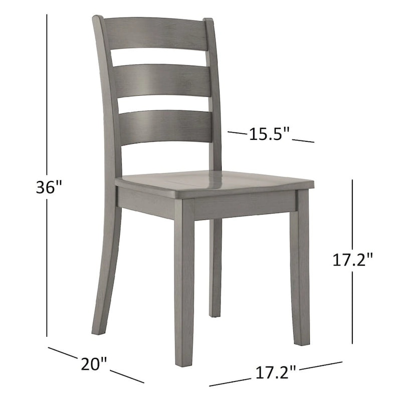 Chaises de salle à manger en bois (deux chaises par lot)