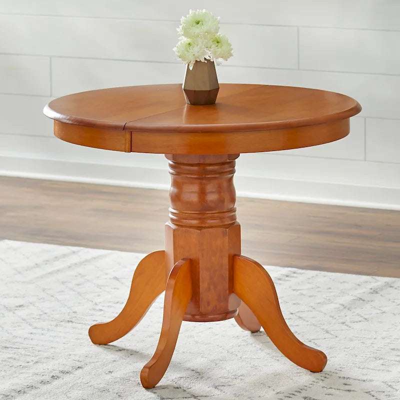 Table à manger en bois massif de style rustique (avec rallonge)