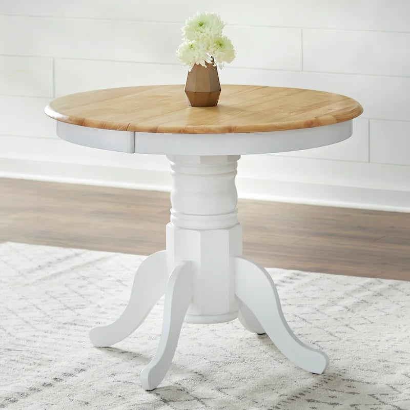 Table à manger en bois massif de style rustique (avec rallonge)
