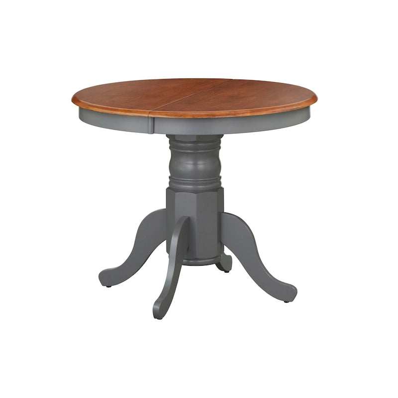 Table à manger en bois massif de style rustique (avec rallonge)