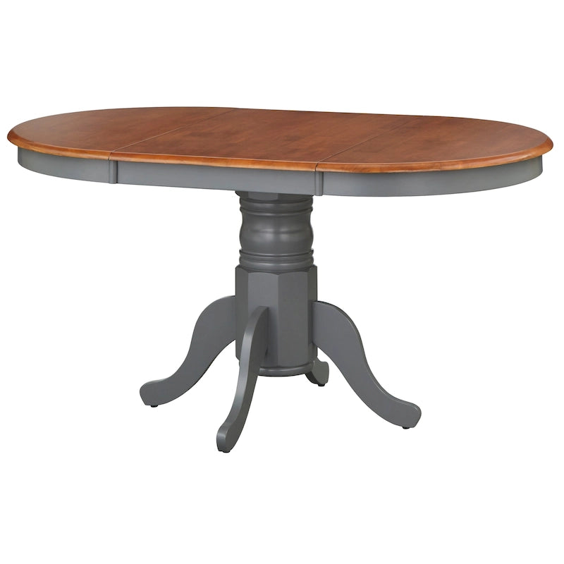 Table à manger en bois massif de style rustique (avec rallonge)
