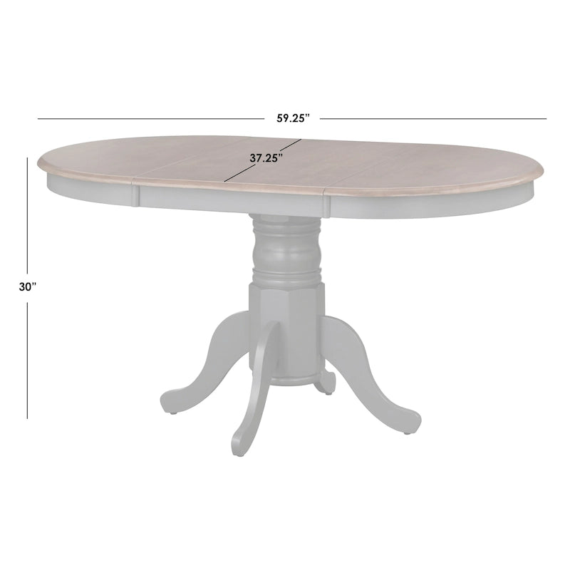 Table à manger en bois massif de style rustique (avec rallonge)
