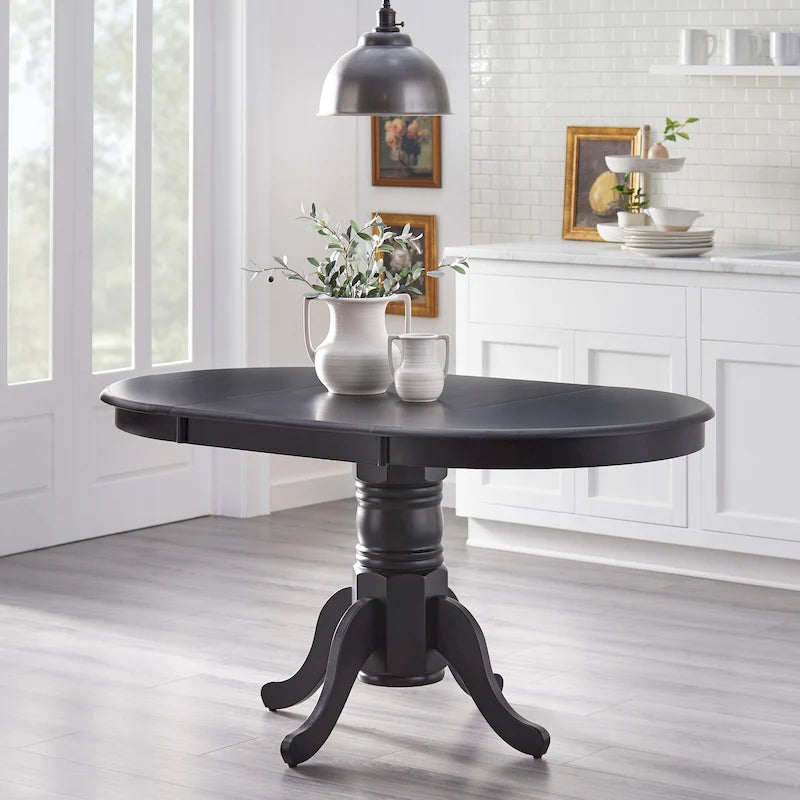 Table à manger en bois massif de style rustique (avec rallonge)