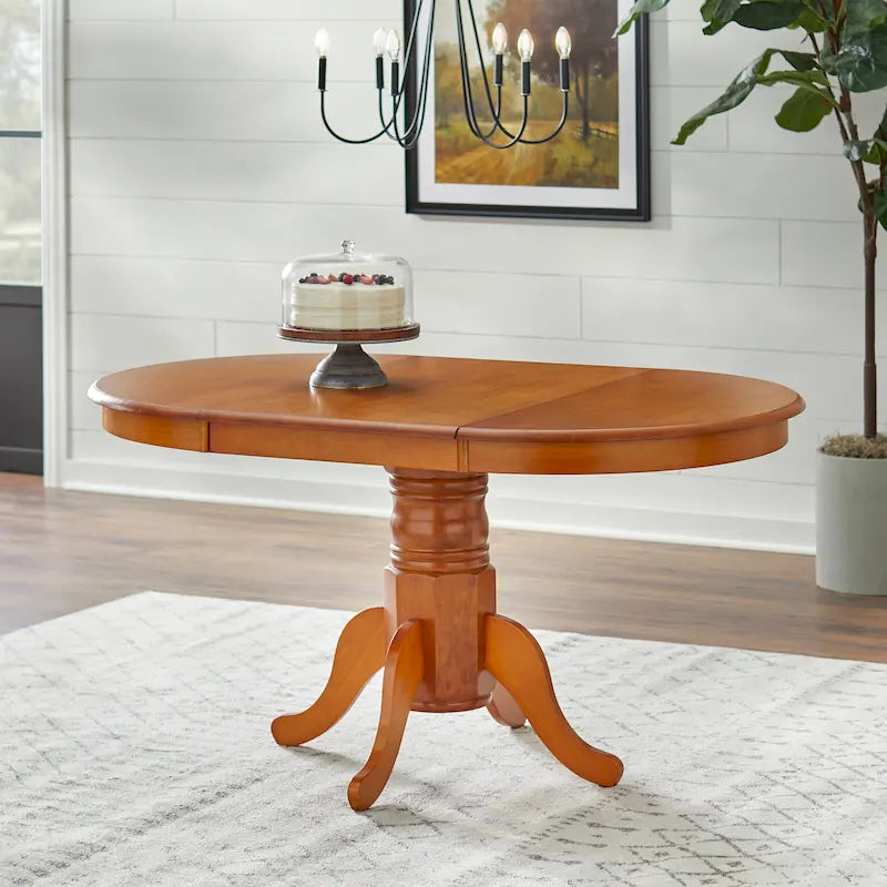 Table à manger en bois massif de style rustique (avec rallonge)
