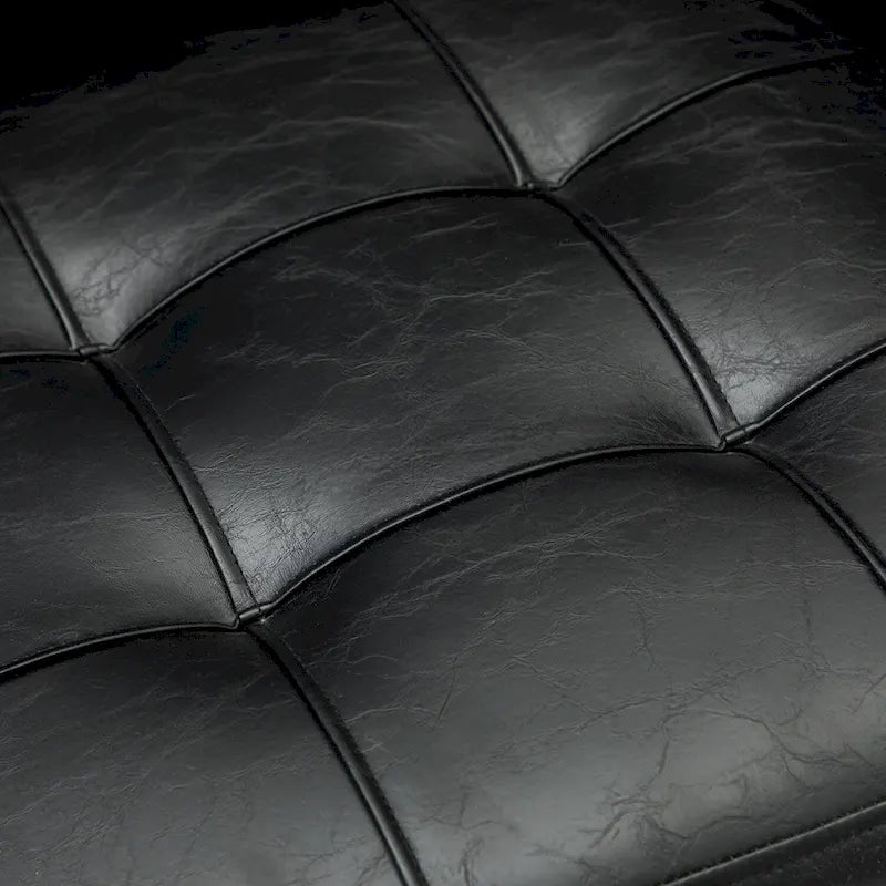 Chaise de bureau moderne à cinq roulettes réglable en hauteur en cuir végétalien