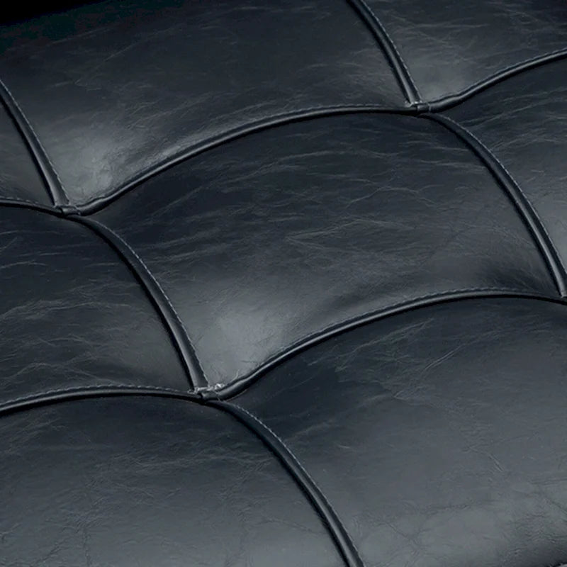 Chaise de bureau moderne à cinq roulettes réglable en hauteur en cuir végétalien
