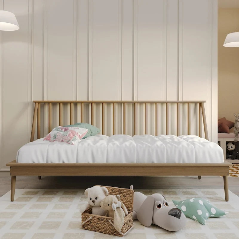 Canapé-lit double vintage en bois