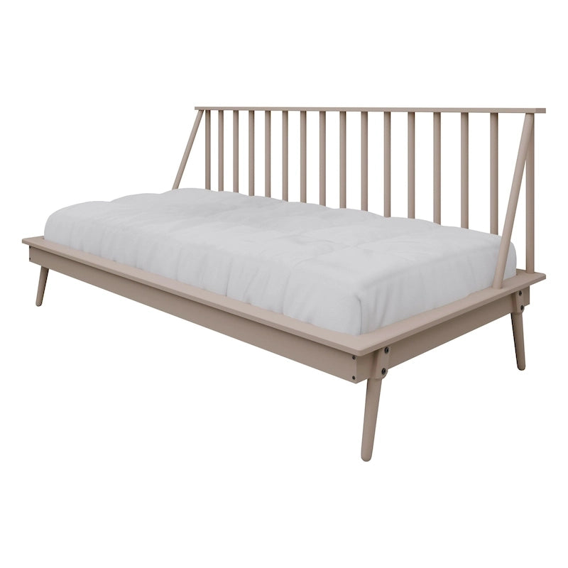 Canapé-lit double vintage en bois