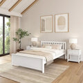 Lit plateforme classique en bois massif, format grand lit
