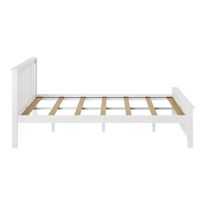 Lit plateforme classique en bois massif, format grand lit
