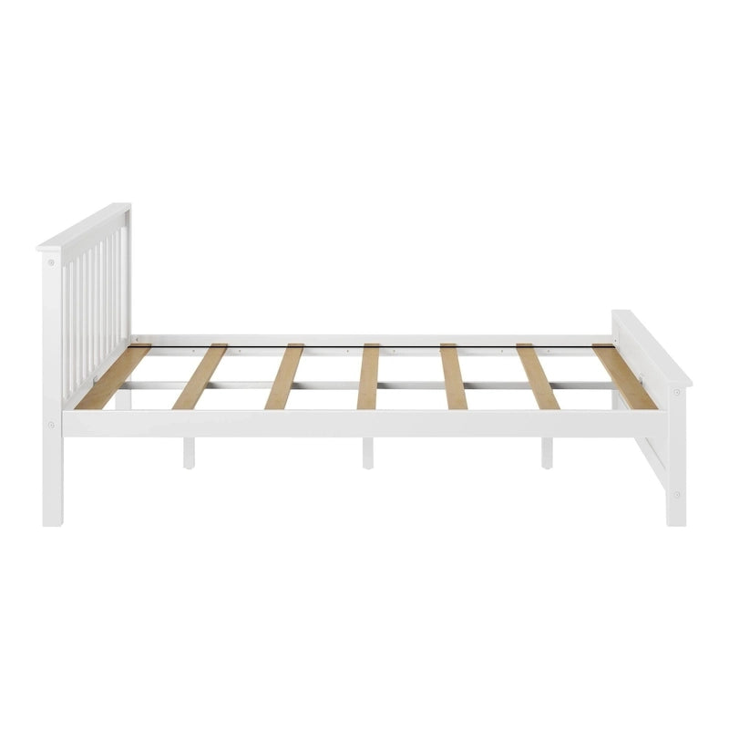 Lit plateforme classique en bois massif, format grand lit