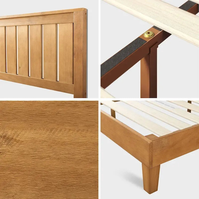 cadre de lit de luxe en pin rustique