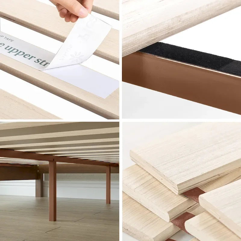 cadre de lit de luxe en pin rustique
