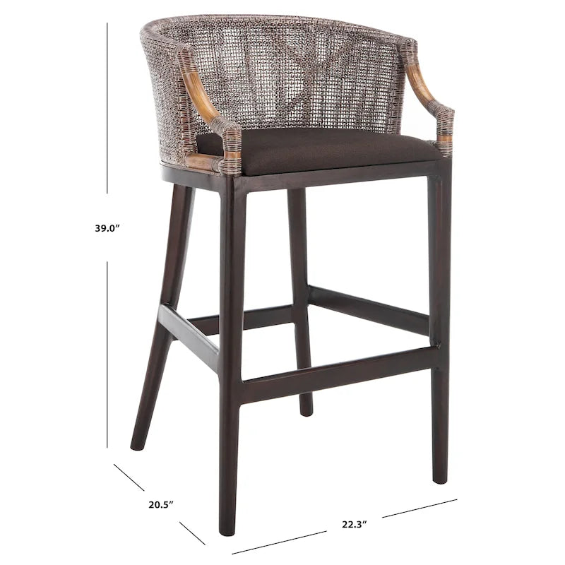 Tabouret de bar en rotin de 76 cm