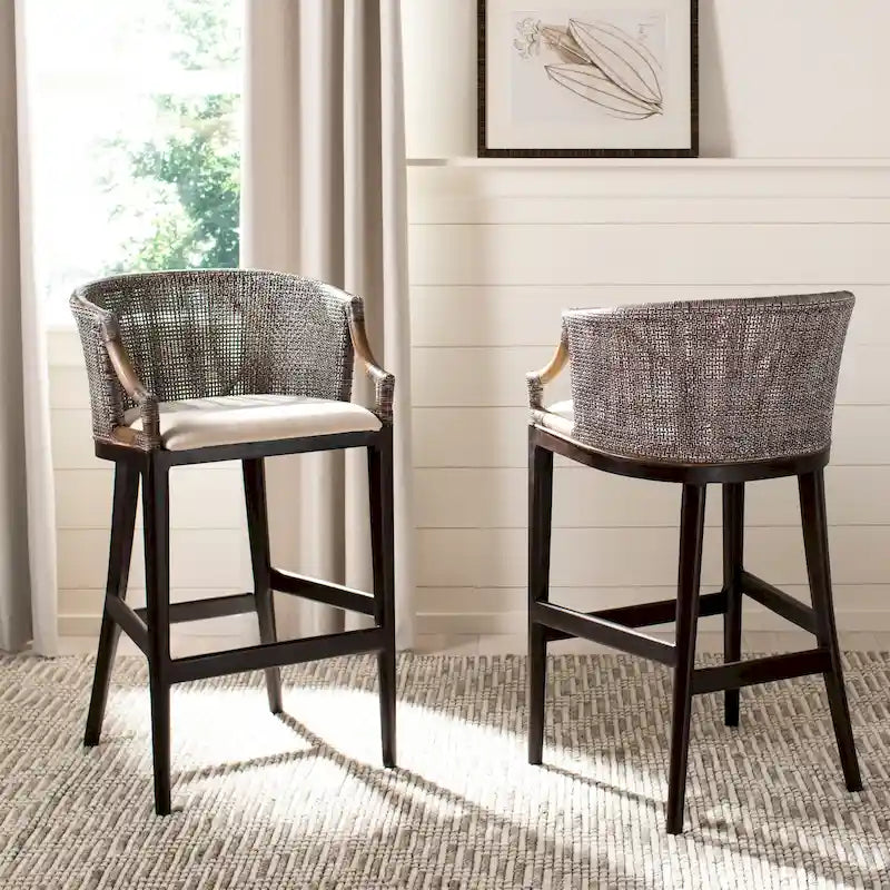 Tabouret de bar en rotin de 76 cm