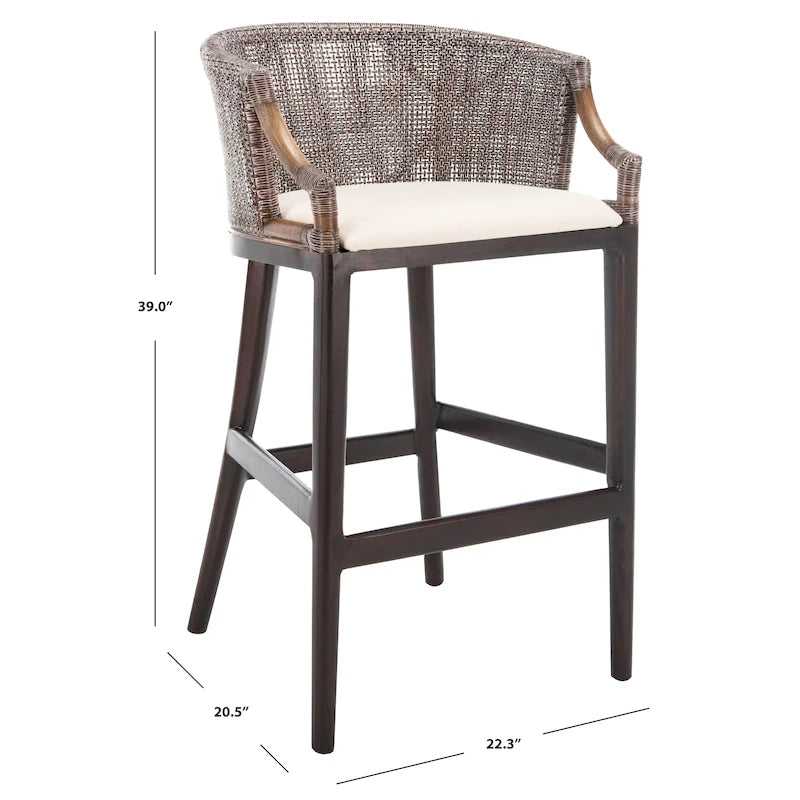 Tabouret de bar en rotin de 76 cm