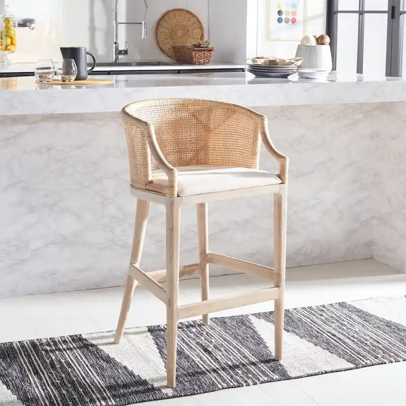 Tabouret de bar en rotin de 76 cm