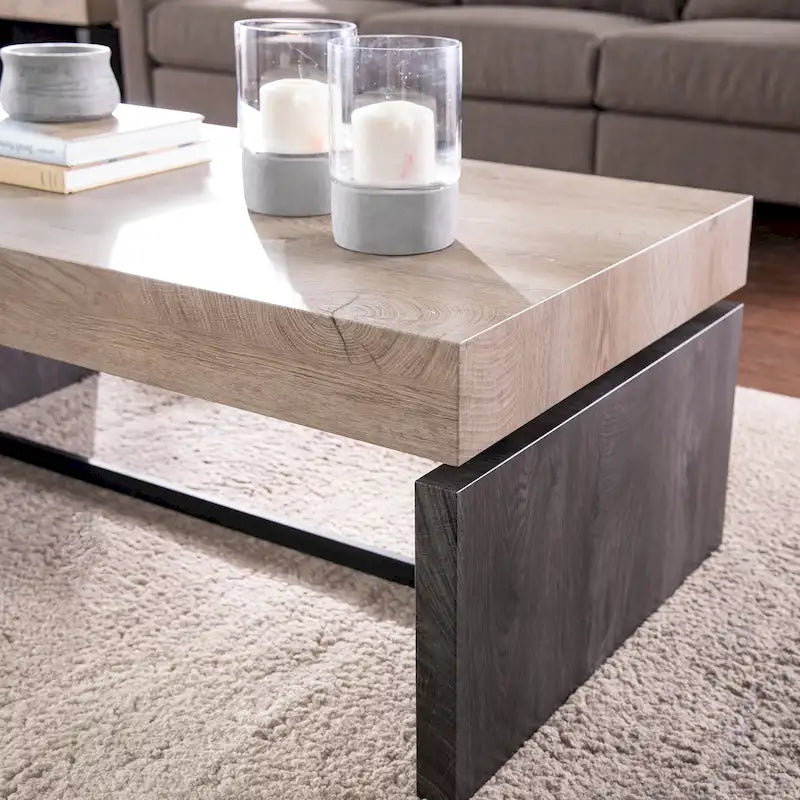 Table basse bicolore