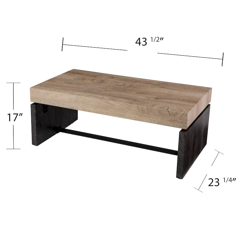 Table basse bicolore