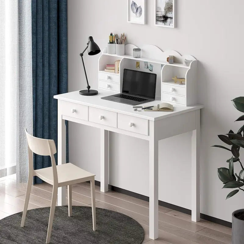 Bureau avec Port USB Bureau d'ordinateur de maison avec 7 Tiroirs